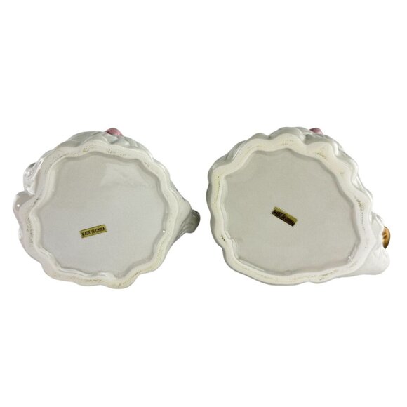 Vintage Santa Head Ceramic Christmas Creamer & Sugar Bowl Set With Lid - Picture 2 of 14